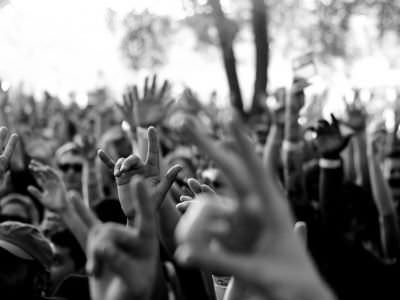 students at a concert